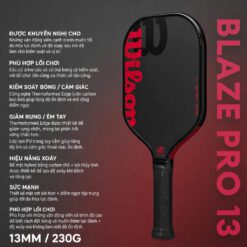 khuyến nghị vợt Pickleball Wilson Blaze Pro 13mm