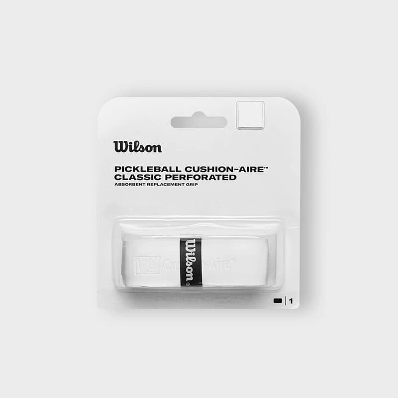 Quấn cán vợt Pickleball Wilson PB CA Classic Perforated Repl Grip trắng