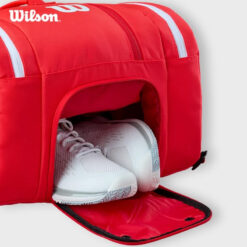 Túi đựng vợt Pickleball Wilson Super Tour Red Bag ngang